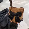 Hobo Trendy Bow Straw Summer Summer Crossbody Bandsbody Bagswomen Tote Sacs et sac