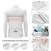 Autumn Mens Cycling Jersey Long Sleeves Slim Fit Road Bike Bicycle Shirt Clothing Mesh Reflective Full Zipper with Pockets 240328