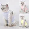 Trajes de gatos roupas protetora roupas de recuperação confortáveis roupas de fita de fita elástica de ajuste de esterilização