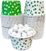 Backformen Süßigkeiten Nuss St. Patrick's Day Mini Paper behandeln Tassen Grün und weißer Punkt rot