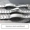 Watchband 20mm 21mm Watch Band Rand Rostfritt stålarmband Burvad End Silver Watch Accessories Man Watchstrap för Submariner Glidelock 2092 971