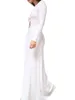 Casual Dresses Women's Vintage Long Dress Elegant Sleeve Tie-up Front Cutout Solid Color Bohemian