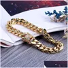 Ketting punk charme heren armband ontwerper Cuban link luxe 18k gouden armbanden man 10 mm koper witte aaa zirconia sier diamantketens