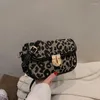 أكياس الكتف أنثى حقيبة يد بولسو Bandolera Mujer Bag Square 2024 Messenger Messenger Leopard Print