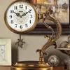 Table Clocks Mini Retro Pendulum Clock Desktop Luxury Bedroom Automatic Desk Modern Reloj Escritorio Vintage Home Decor Items