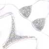 Sparkling Sexy Women Swimwear Crystal Bikini Bling Diamante de lujo Diamante Bikini Lingerie Set sexy