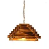 Chandeliers Retro Distressed Solid Wood Chandelier Restaurant Bar Counter Internet Coffee Clothing Store Decorative Lamps