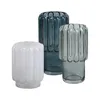 Jarrones Home Blue Transparente Vertical Vertical Vase Sala de estar Sala de estar Soft Decoration Ware