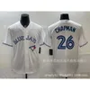 Fotbollströjor Carrier Blue Jays Baseball Team Large 26 Chapman 4# Kort ärm T-shirt