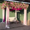 Decorazione per feste decorazioni per matrimoni di lusso 7,2 piedi Big Square Metal Floral Stand per arredamento per gazebo da fondo per eventi all'aperto personalizzato