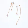 Stud Earrings Banny Pink Korea Metal Chain Tassel For Women Asymmetric Long Pendant Shiny Geometric Charms