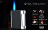 Torche à cigarette Light Press Ignition Jet Light Blue Blue Flame Rechargeable Butane Gas Tenter à vent Lighters13538919312044