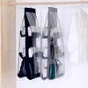 Storage Bags 6 Pocket Handbag Organizer Dustproof Shelf Transparent 360 Degree Rotating Hook For Door Closet Wardrobe