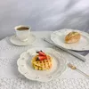 Plates European Ceramic Cup And Plate Set Wedding Retro Wispy Dessert Home Decoration Restaurant Tray Couple Coffee Cups Gift