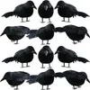 Décoration de fête ornements halloween home animal toys toys faux oiseau simulation noire modeme