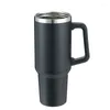 Water Bottles The Latest Large Capacity 1200ml Car Cup With Handle Ice Bully Thermal Insulation And Cold Straw