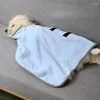 Vêtements de chien séchage manteau peignoir serviette absorbante rapide de bain absorbant Robe Absorbant avec col et taille réglables