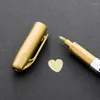 Party -Dekoration Gold Silber Marker Farbstift PO Scrapbooking Signing Keramik Leder Dunkelpapier Doodling DIY Artscrafts