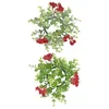 Bandlers 2 pcs couronne de Noël décoration intérieure mini anneau en plastique mur suspendu ornement décoratif pour anneaux