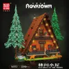 A-Frame Forest Cabin Modular Building Blocks Mold King 16053 Jungle Hut Set med LED-ljus för vuxna och tonåringar Toys Kids Christmas Birthday Present