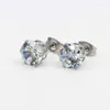 Stud Earrings 1Set The Latest Round Zircon Europe And United States Simple