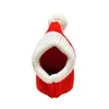 Abbigliamento per cani carino cucciolo cucciolo pet cappello natalizio lana inverno festa di lana santa costume da vacanza costume da gatto divertente vestire