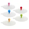 Tasses Saucers Silicone Clip cuillère en céramique tasse de tasse de couvercle du couvercle de qualité alimentaire et bol anti-poussière pour tasses en verre