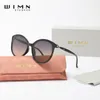 Occhiali da sole autentica Wimn Fashion Elegant Series Womenes Glasses Luxury Female Gradient Lens Glass