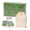 Mini jeu de société traditionnel chinois avec grand sac de rangement 24 mm Mahjong Sets Tiles pour le temps de loisirs de la famille 240401