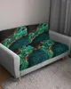 Chair Covers Abstract Black Marble Green Malachite Seat Cushion Cover Sofa Protector Stretch Washable Removable Elastic Slipcovers