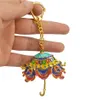 Ganchos feng shui bejeweled guarda -chuva de amuleto