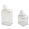 Storage Bottles Plastic Laundry Washing Up Powder Container Soap Detergents Box Lid Detergent Dispenser