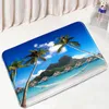 Bath Mats Beach Palm Trees Ocean Scenery Summer Natural Landscape Door Pad Entrance Floor Mat Bathroom Rug Non-slip Carpet Decor