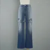 Frauen Jeans 2024 Frühling Slim Flared Hosen Hochqualität gewaschene Frau hochverteizte lässige europäische und amerikanische Mode Y2K