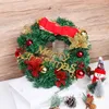 Decorative Flowers Wall Hanging Christmas Wreath Bow-knot Bell Outdoor Doors And Windows Decorations Large Tree Garland Ornament