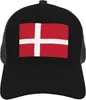 Bollmössor flagga av Danmark baseball unisex justerbar utomhus andningsmask hatt