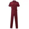 Men's Tracksuits Male's Clothing T-shirt Work Suit Men Clothes Shirts 2024 Jumpsuit Casual Belt Jumpsuits