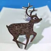 Brooches OI Christmas Women's Brooch Cute Anime Sika Deer Men's For Year Gift Quality Jewelry Pins Women Friend