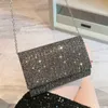 Bags 2024 Wallte Western Style Handheld Fashion Evening Dress Qipao Banquet Embedding Small Water Diamond Envelope Bag luxury purses designer handbags