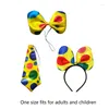 Party Supplies Polka Dot Clown Tie Circus Bow Headband Cosplay