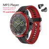 Opaski na rękę odtwarzacz mp3 Men Smart Watch Bluetooth Head Zestaw słuchawkowy 2in1 Sport Fitness Bransoletka Monitorowanie ciśnienia krwi