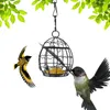 Andra fågelförsörjningar Metallmatare med gångjärnslock matare för vilda fåglar som hänger utomhus trädgårds kolibri foder