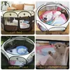 Cat Carriers Delivery Room Folding Pet Fence Octagonal Cage Tent Mat Dog Nest Transparent