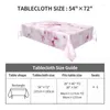 Table Cloth Pink Marble Tablecloth Rectangular Fitted Oilproof Luxurious Texture Cover For Party