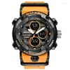 Relógios de pulso smael assistir homens à prova d'água relógios digitais StopWatch Big Dial Clock para masculino 8038 Sport Quartz