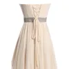 Party Dresses Summer Strapless Brides Vestidos Wedding Pleated Simple Elegant Dress Banket Evening