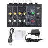 Utrustning AM228 Ultra Compact Audio Sound Mixer Mixing Console Low Noise 8 Channels Metal 6.35mm Interface Studio Mixer