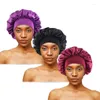 Bérets 3pcs / lot Band Unisexe Band Cap pour un chapeau de nuit à bordure Baignoire Extra Large Satin Bonnet Soft Sleep Curly Springy