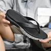 Slippers Summer Mens Flip Flops 2024 Fashion Air Cushion Men Elasticity Outdoor Beach Shoes High Quality Soft Casual Flats