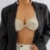 Seksowna imitacjaPearl Top Katar Bra Bielizna Kobiet Kobiety Summer Bikini Elegancki festiwal nocny klub biżuterii Y2K Akcesoria 240320